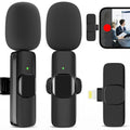 JUDKIOM 2 Pack Wireless Lavalier Microphone for iPhone, Professional Lapel Mics, Wireless Mic Plug-Play, Lapel Microphone for Video Recording Interview Vlog YouTube TikTok(for iPhone 14 and Below)