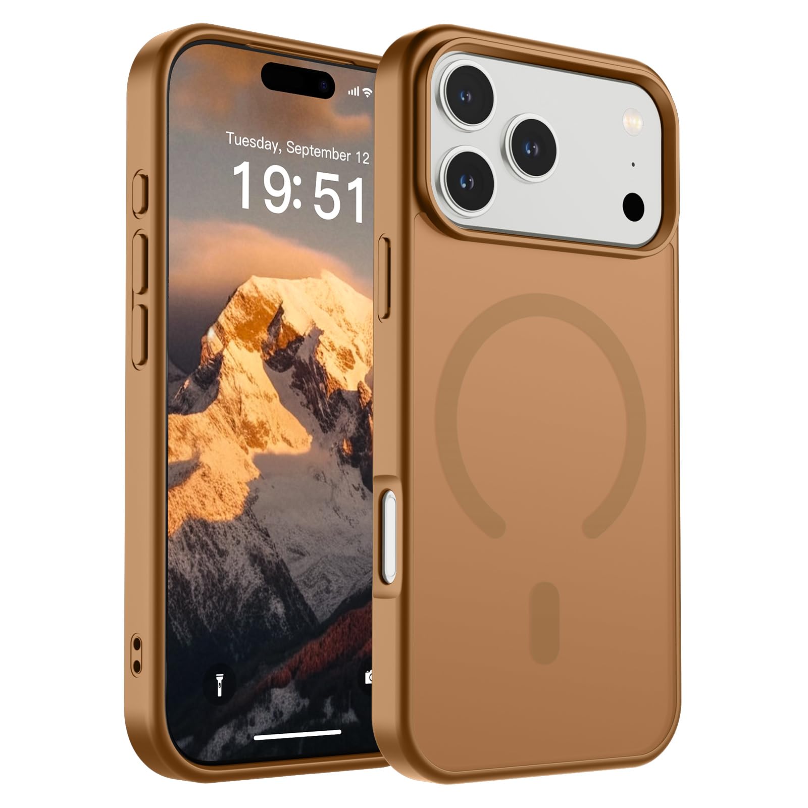 SUPFINE Magnetic for iPhone 17 Pro Max Case (Compatible with MagSafe)(Military Grade Drop Protection) Translucent Matte Shockproof with Anti-Fingerprint Phone Cover, Black