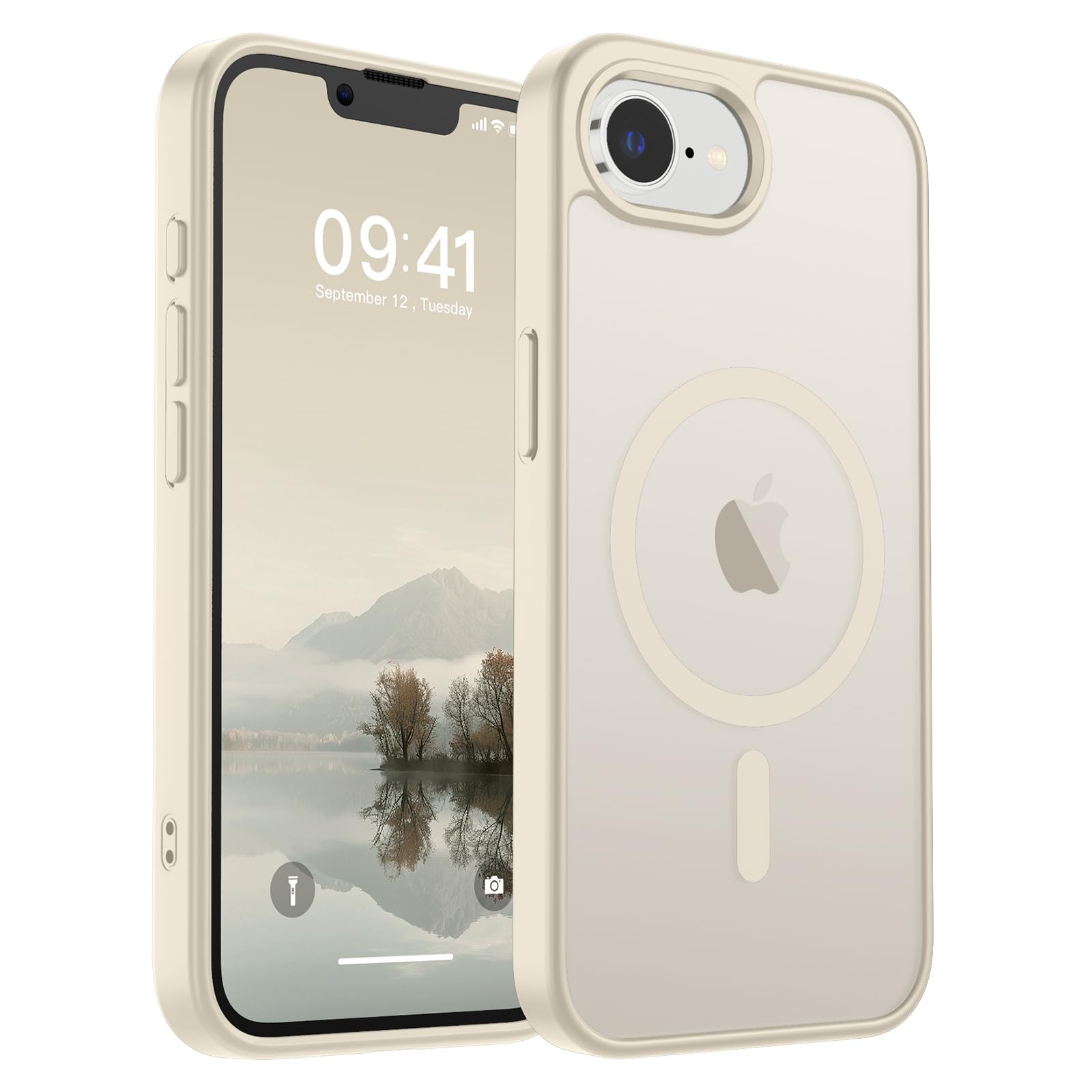 SUPFINE Magnetic for iPhone 17 Pro Max Case (Compatible with MagSafe)(Military Grade Drop Protection) Translucent Matte Shockproof with Anti-Fingerprint Phone Cover, Black