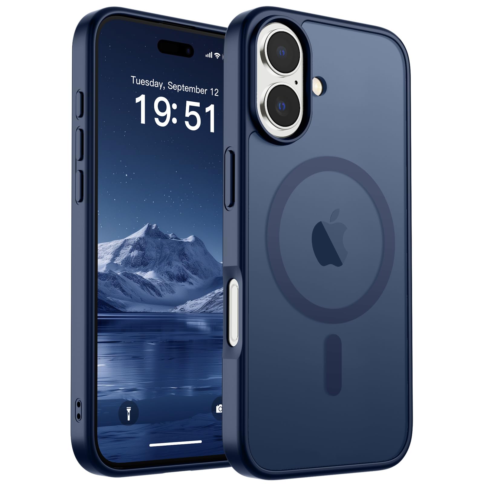 SUPFINE Magnetic for iPhone 17 Pro Max Case (Compatible with MagSafe)(Military Grade Drop Protection) Translucent Matte Shockproof with Anti-Fingerprint Phone Cover, Black