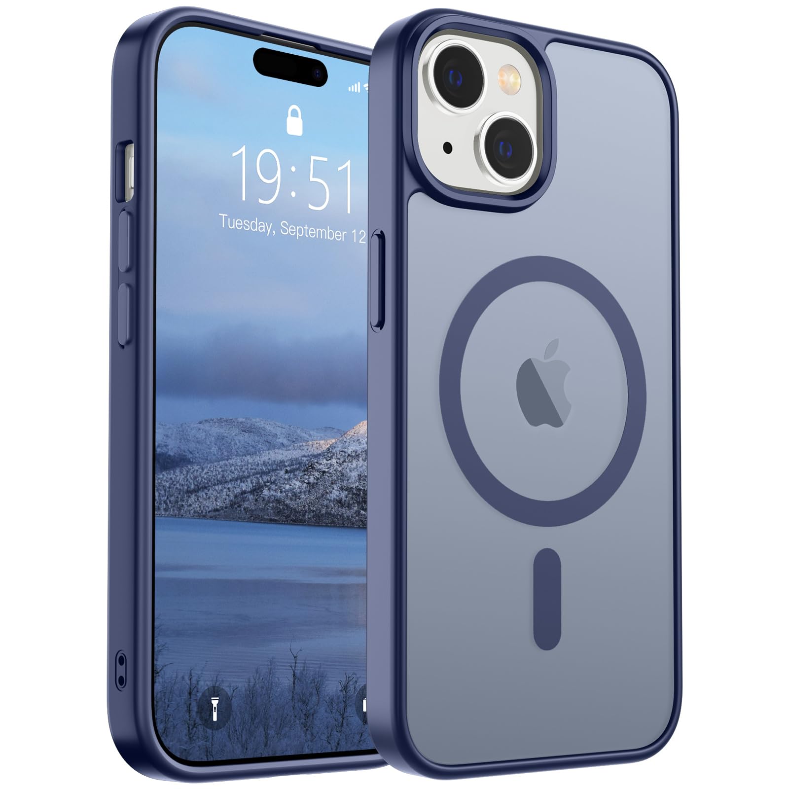 SUPFINE Magnetic for iPhone 17 Pro Max Case (Compatible with MagSafe)(Military Grade Drop Protection) Translucent Matte Shockproof with Anti-Fingerprint Phone Cover, Black