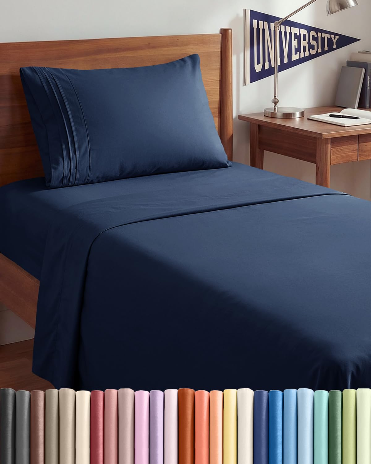 Queen Size 4 Piece Sheet Set - Comfy Breathable & Cooling Sheets - Hotel Luxury Bed Sheets for Women & Men - Deep Pockets, Easy-Fit, Extra Soft and Wrinkle Free Sheets - White Oeko-Tex Bed Sheet Set