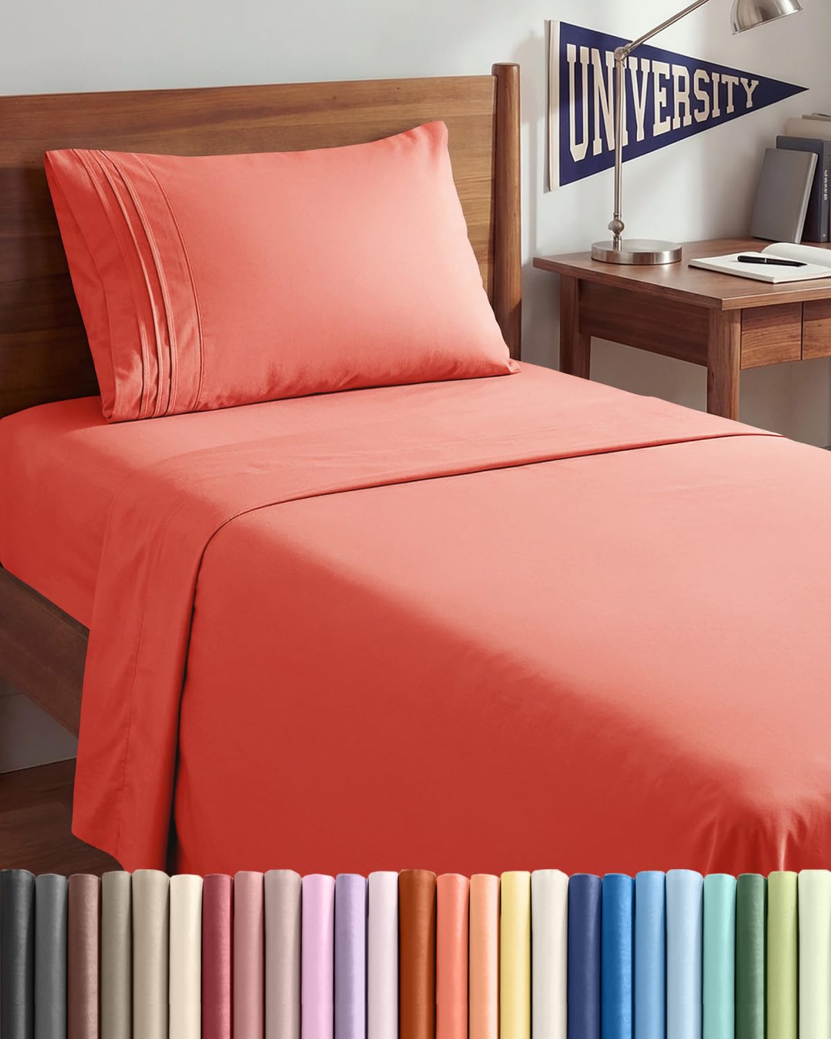 Queen Size 4 Piece Sheet Set - Comfy Breathable & Cooling Sheets - Hotel Luxury Bed Sheets for Women & Men - Deep Pockets, Easy-Fit, Extra Soft and Wrinkle Free Sheets - White Oeko-Tex Bed Sheet Set