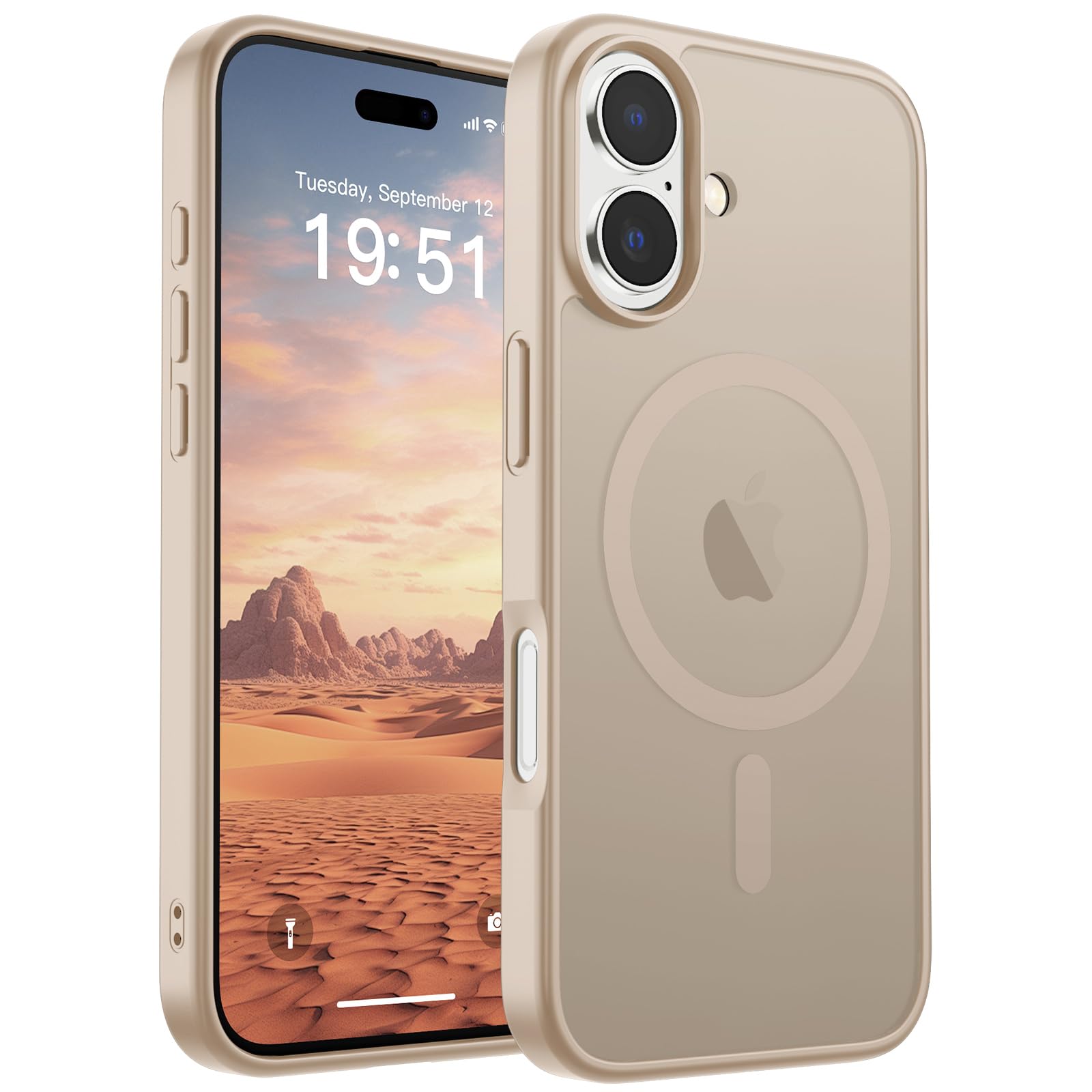 SUPFINE Magnetic for iPhone 17 Pro Max Case (Compatible with MagSafe)(Military Grade Drop Protection) Translucent Matte Shockproof with Anti-Fingerprint Phone Cover, Black