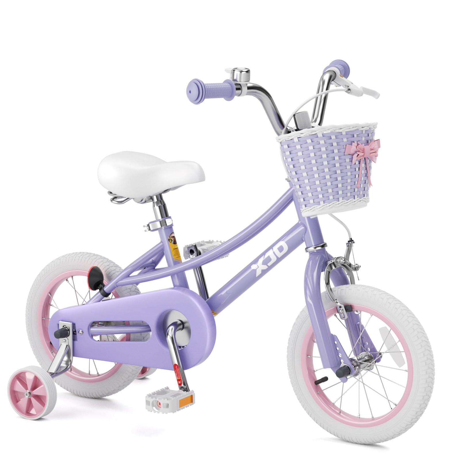 XJD Girls Bike for 2-12 Years Old Kids 12 14 16 20 Inch Toddler Bike,Retro Style Kids Bike with Training Wheels, 20 Inch Girl Bicycle with Kickstand
