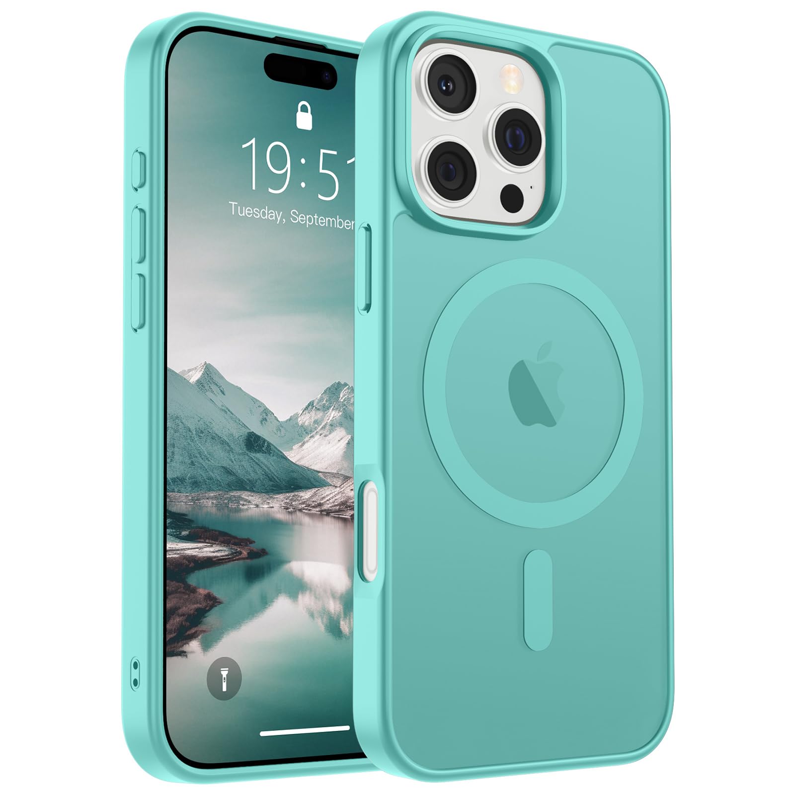 SUPFINE Magnetic for iPhone 17 Pro Max Case (Compatible with MagSafe)(Military Grade Drop Protection) Translucent Matte Shockproof with Anti-Fingerprint Phone Cover, Black
