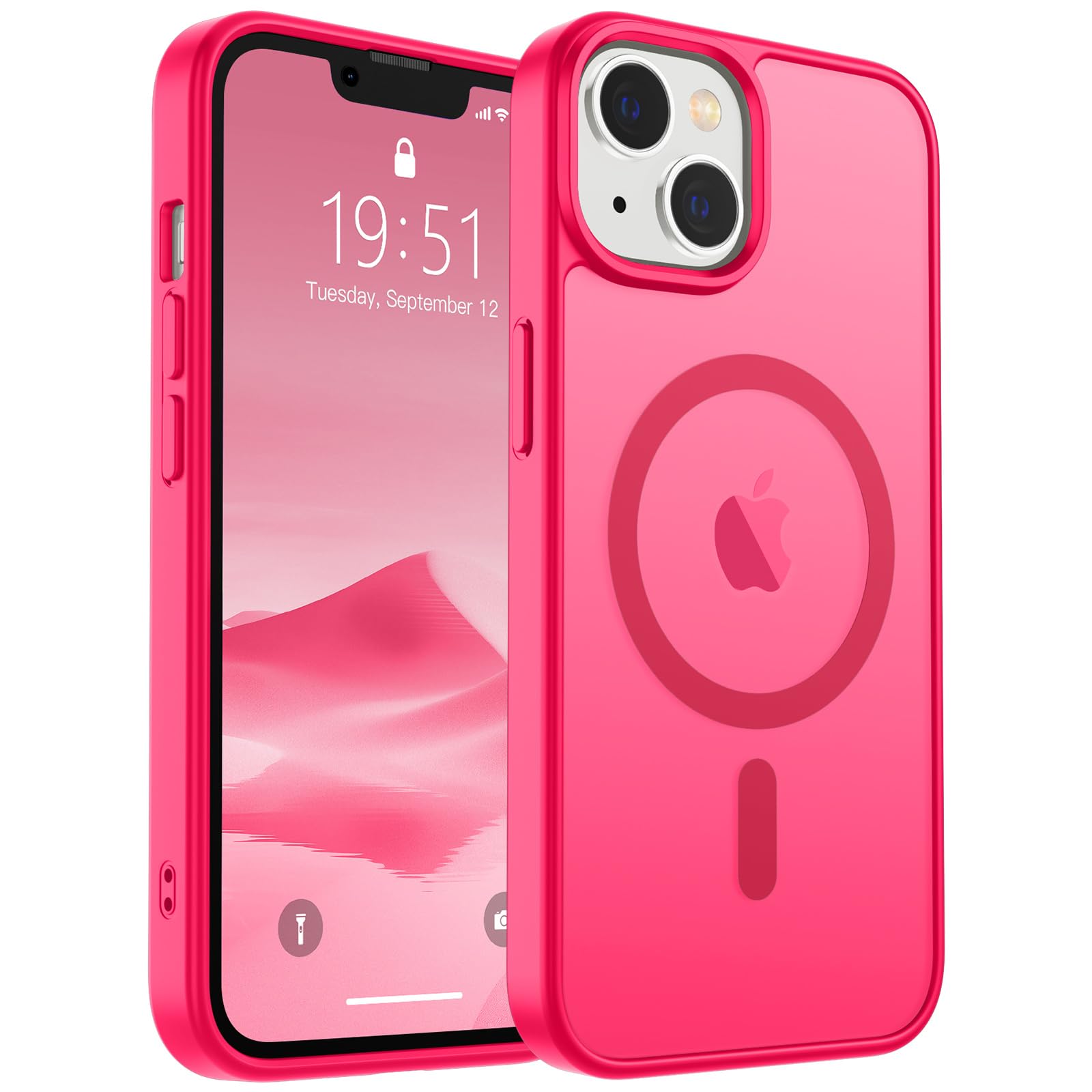 SUPFINE Magnetic for iPhone 17 Pro Max Case (Compatible with MagSafe)(Military Grade Drop Protection) Translucent Matte Shockproof with Anti-Fingerprint Phone Cover, Black