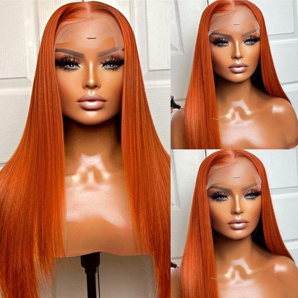 Fiumer Burgundy Wig Human Hair 28inch 13x6 HD Transparent Lace Straight 99J Red Human Hair Wig Colored Reddish Brown Lace Frontal Wigs 180% Density Pre Plucked