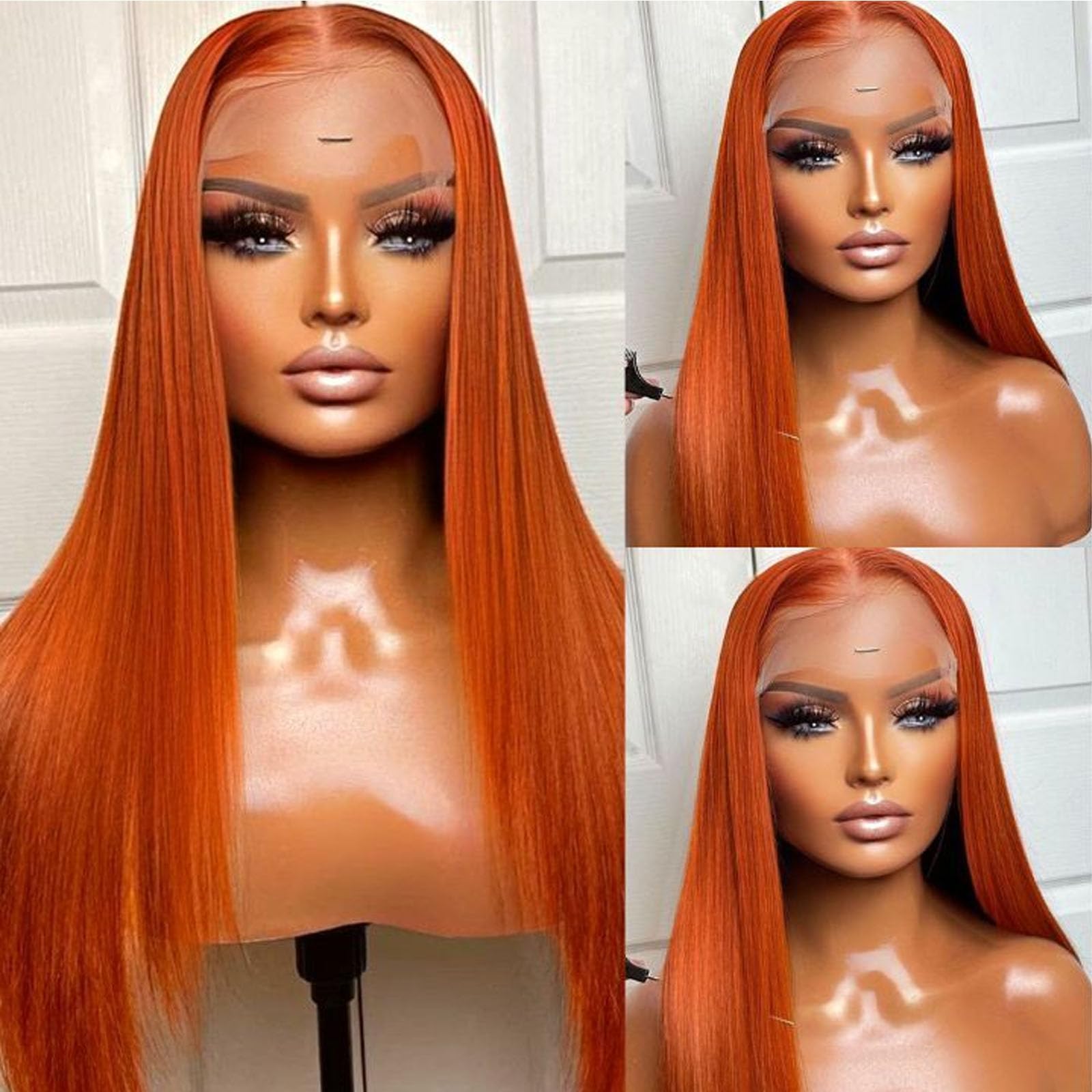 Fiumer Burgundy Wig Human Hair 28inch 13x6 HD Transparent Lace Straight 99J Red Human Hair Wig Colored Reddish Brown Lace Frontal Wigs 180% Density Pre Plucked