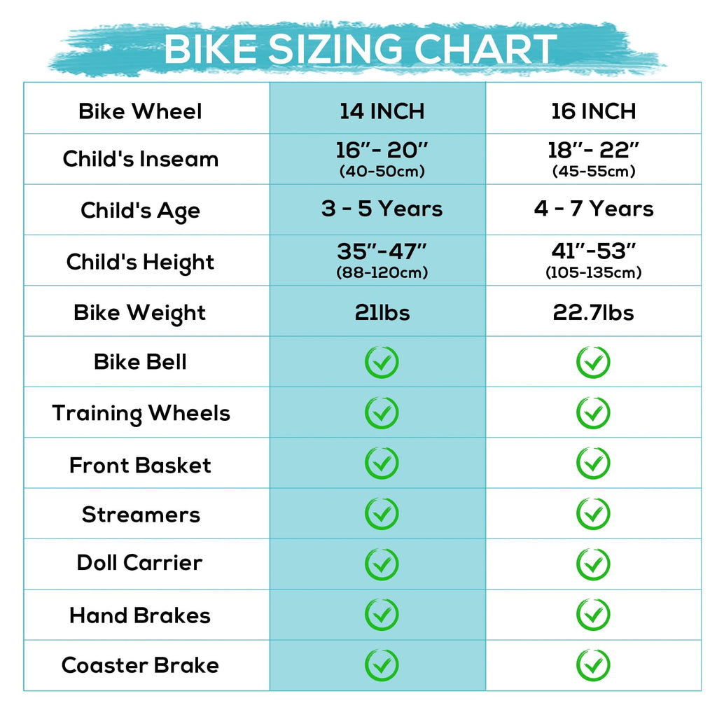 WEIZE Girls Bike for 3-12 Years Old Kids, 14 16 20 Inch Kids Bike with Training Wheels, Streamers, Basket and Doll Seat, Children Bicycles with Coaster Brake, Multiple Colors