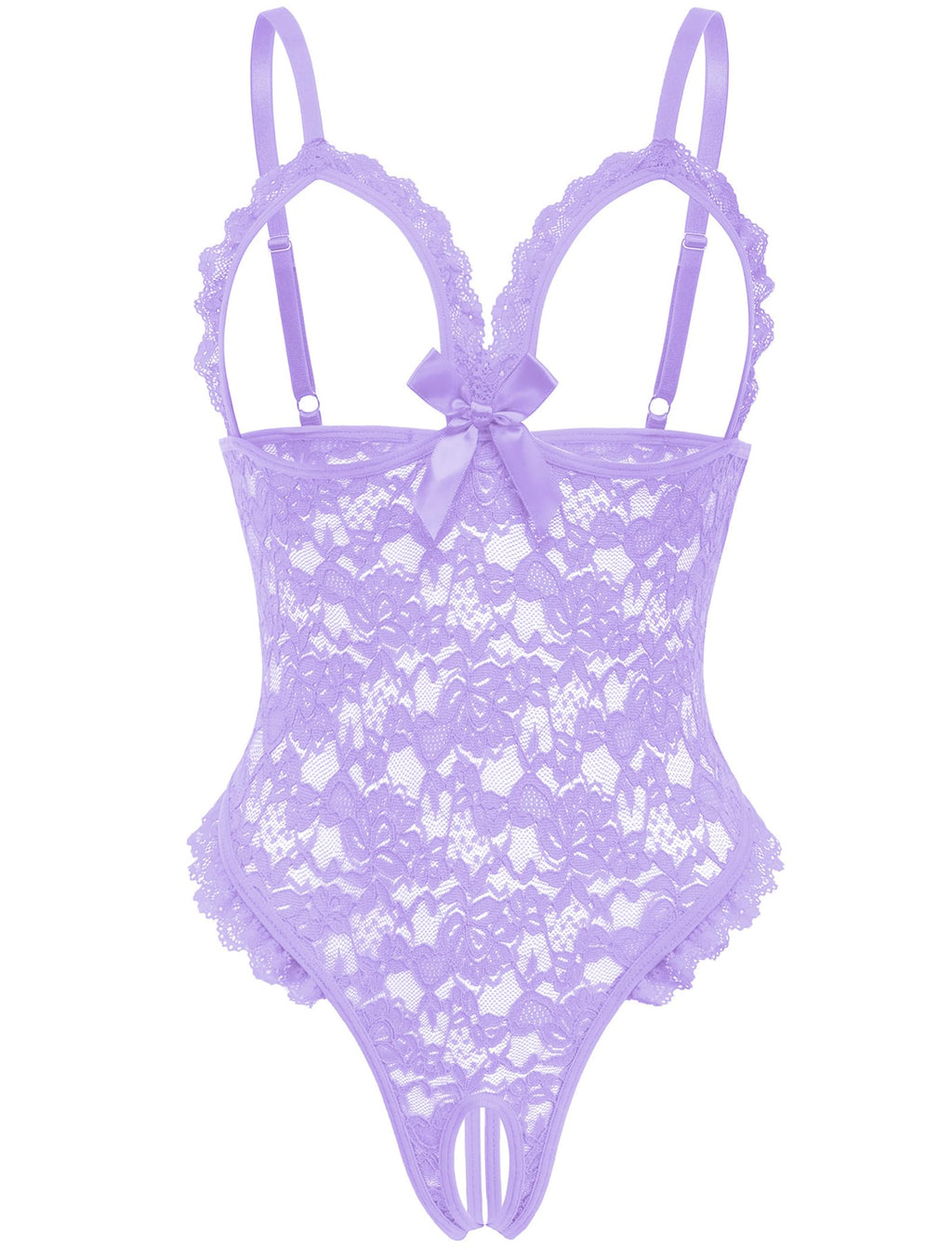Avidlove One Piece Lingerie Sexy Teddy Ruffle V Neck Bodysuit Lace Nightie