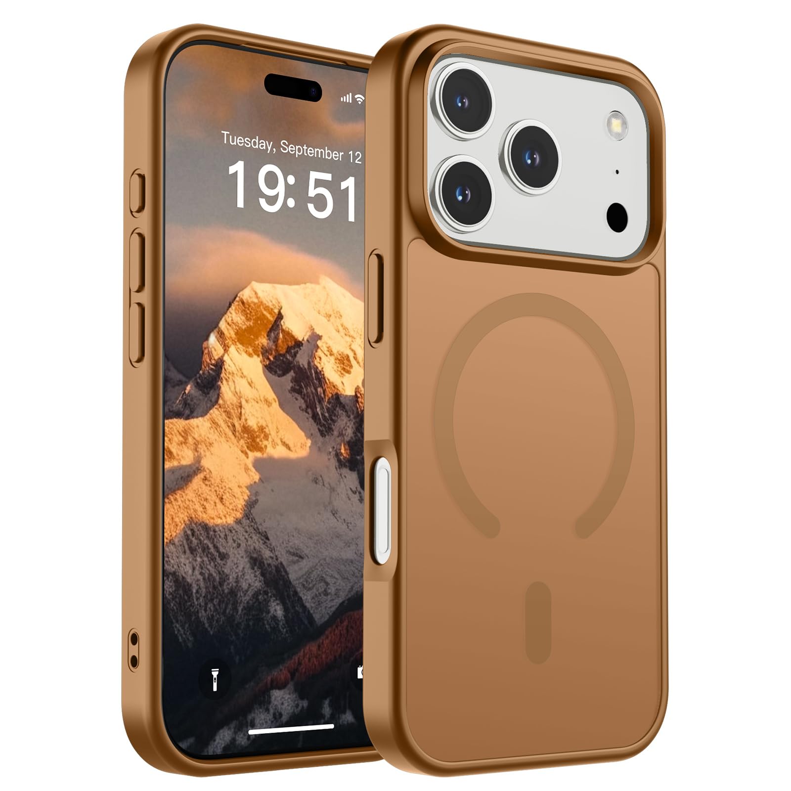 SUPFINE Magnetic for iPhone 17 Pro Max Case (Compatible with MagSafe)(Military Grade Drop Protection) Translucent Matte Shockproof with Anti-Fingerprint Phone Cover, Black