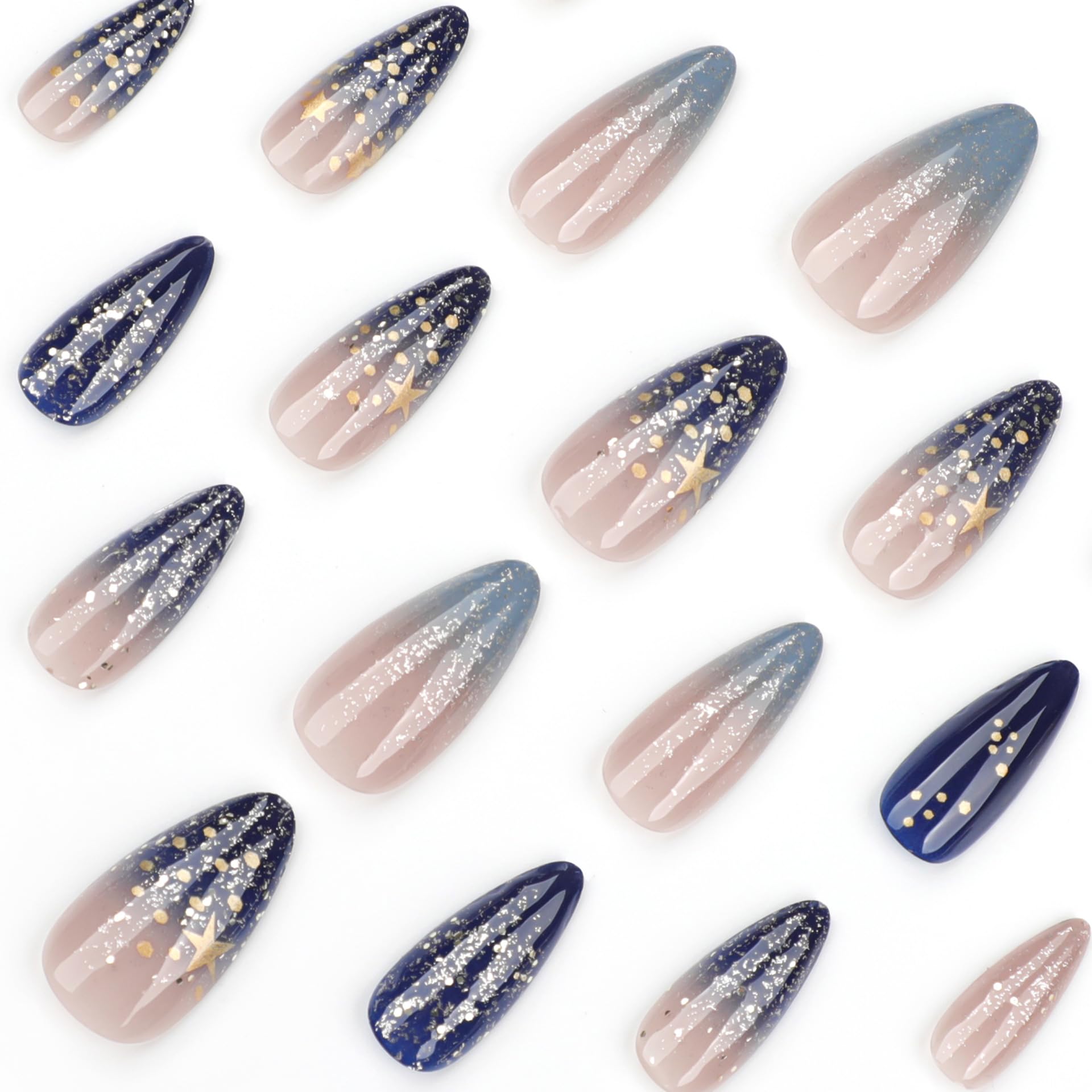 Summer French Press On Nails Short Almond, Cute Nude Pink Fake Nails with White French Tip & Brown Dot Detail, Glossy Gel Acrylic Stick On Nails, Perfect for Daily Wear & Gifts, New Packaging, 32PCS