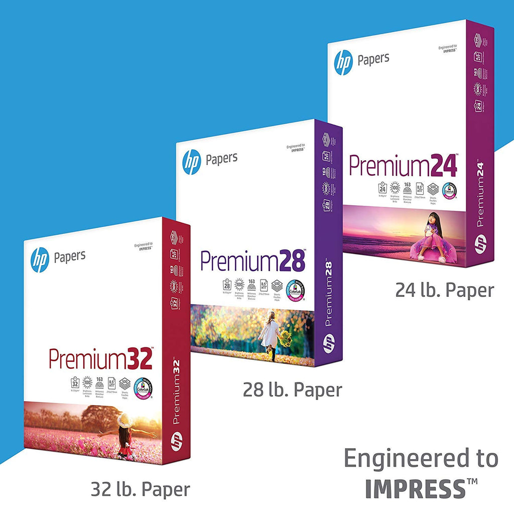 HP Paper Printer | 8.5 x 11 Paper | Premium 32 lb | 1 Ream - 500 Sheets | 100 Bright | Made in USA - FSC Certified | 113100R