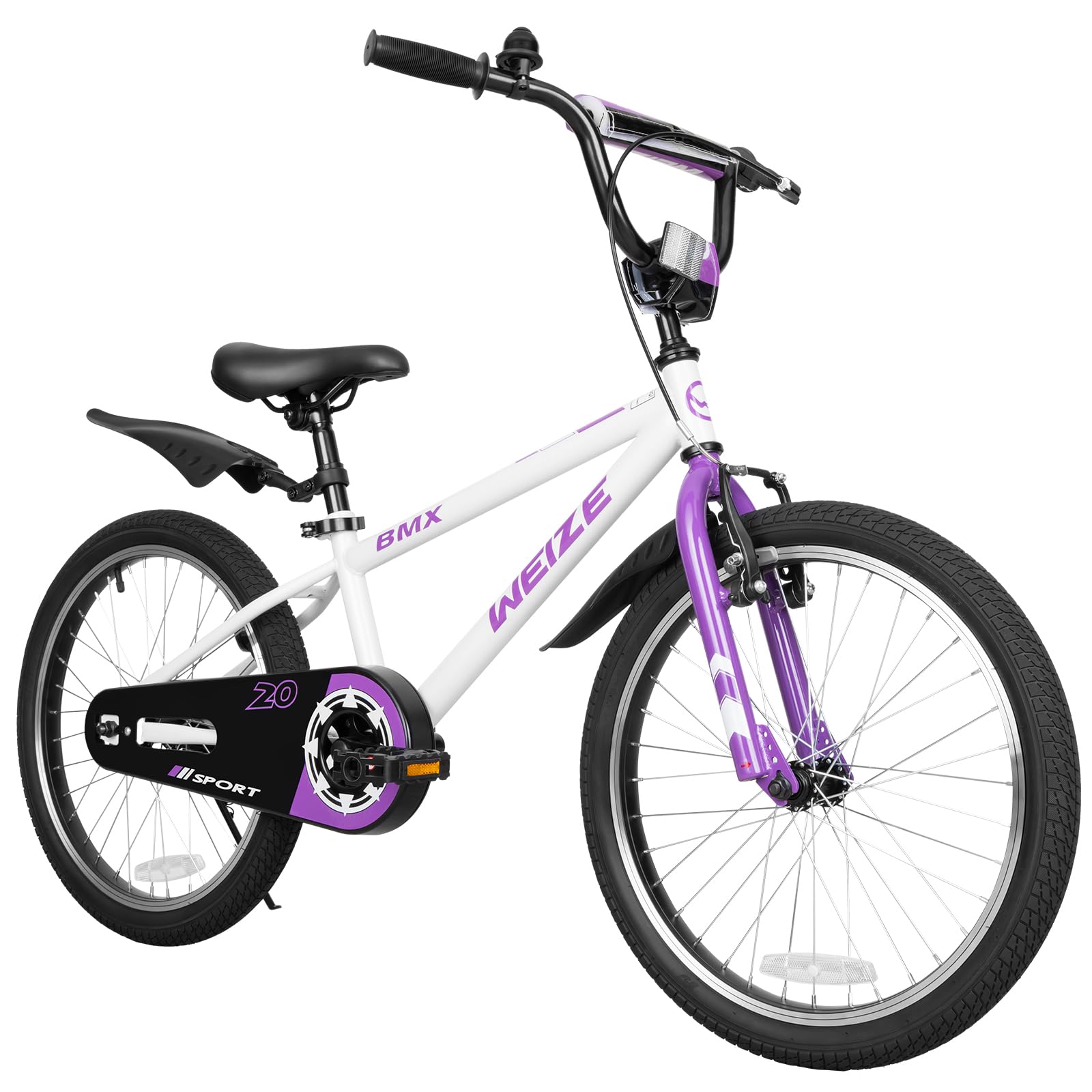 WEIZE Kids Bikes,Boy's Bike for Kids,BMX Style Bicycle for Boys Girls Ages 4-12 Years Old,Kids Bicycle with Adjustable Seat,Training Wheels,Front and Rear Fender,Multiple Color Options
