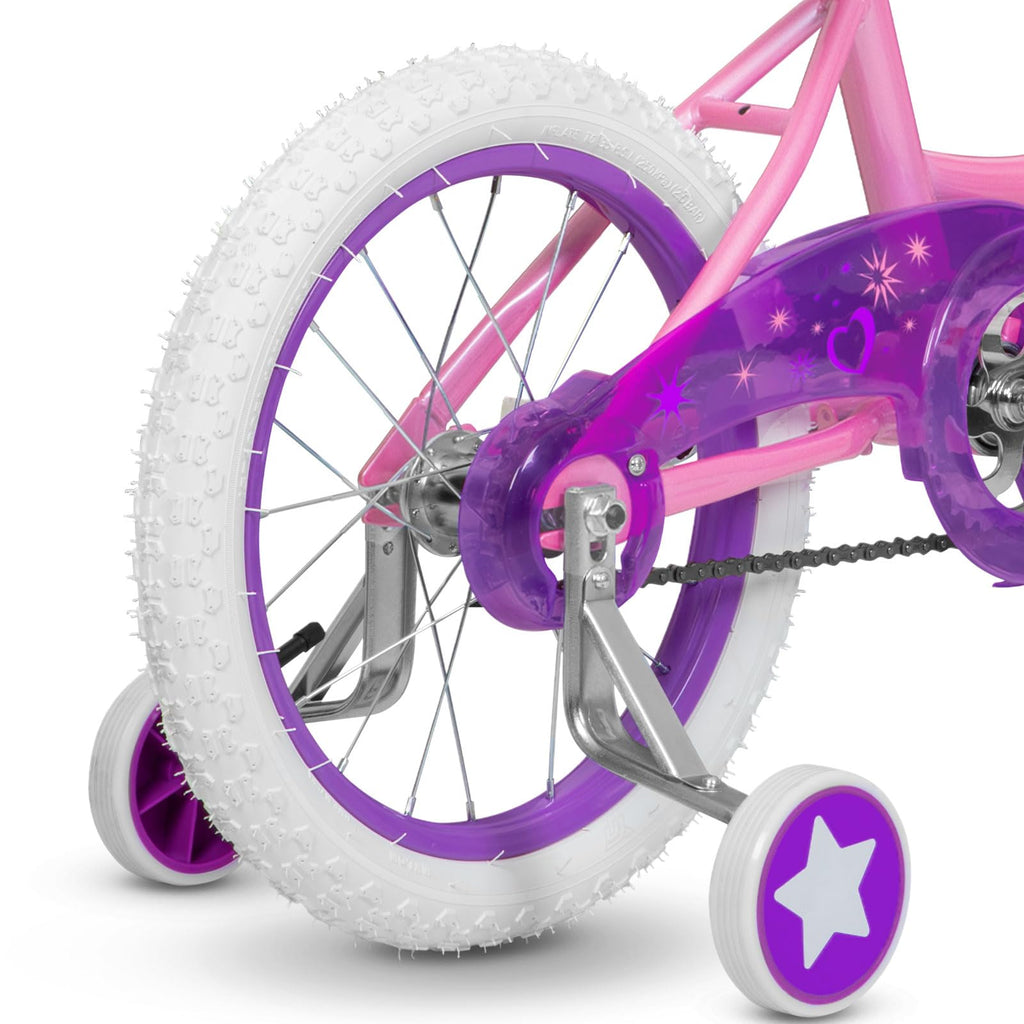 WEIZE Girls Bike for 3-12 Years Old Kids, 14 16 20 Inch Kids Bike with Training Wheels, Streamers, Basket and Doll Seat, Children Bicycles with Coaster Brake, Multiple Colors