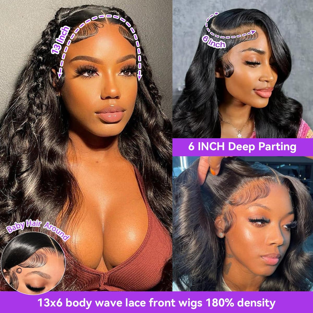 30inch Chocolate Brown Lace Front Wig Human Hair 13x6 Hd Lace Frontal Wigs Human Hair 200 Density Body Wave Chocolate Brown Wig Human Hair pre Plucked Colored Wigs for Women