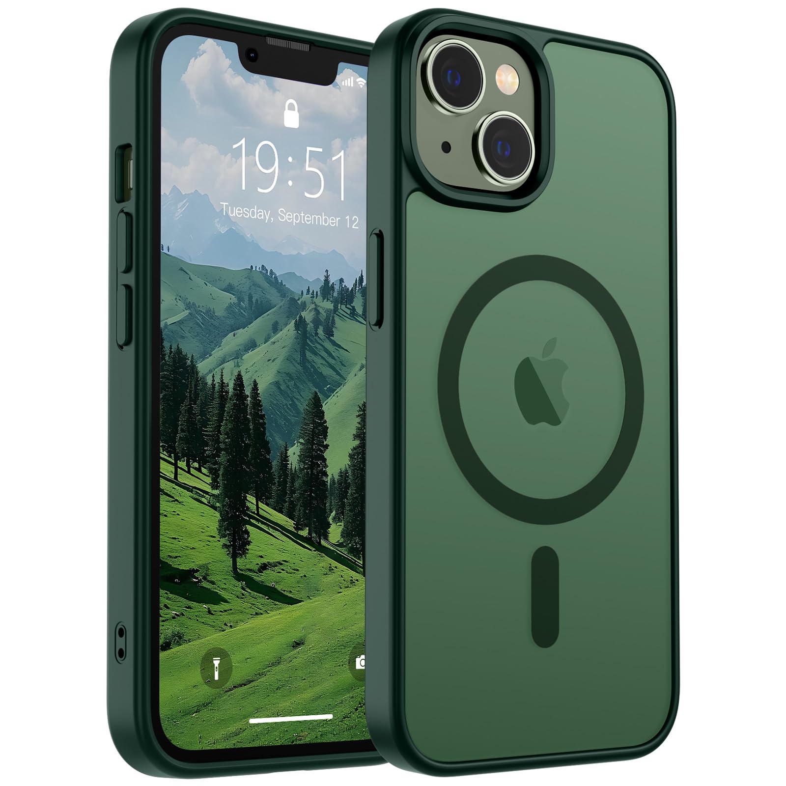 SUPFINE Magnetic for iPhone 17 Pro Max Case (Compatible with MagSafe)(Military Grade Drop Protection) Translucent Matte Shockproof with Anti-Fingerprint Phone Cover, Black