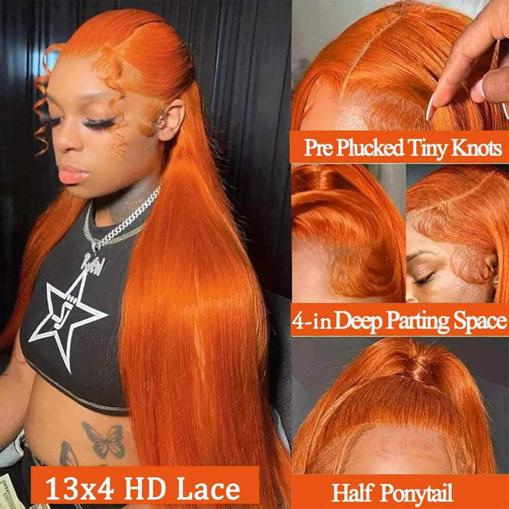TTSMINS 13x6 Lace Front Wigs Human Hair for Women 180 Density HD Transparent 28 Inch Straight Lace Front Wigs Human Hair Pre Plucked Glueless Lace Frontal Wigs Natural Black Color