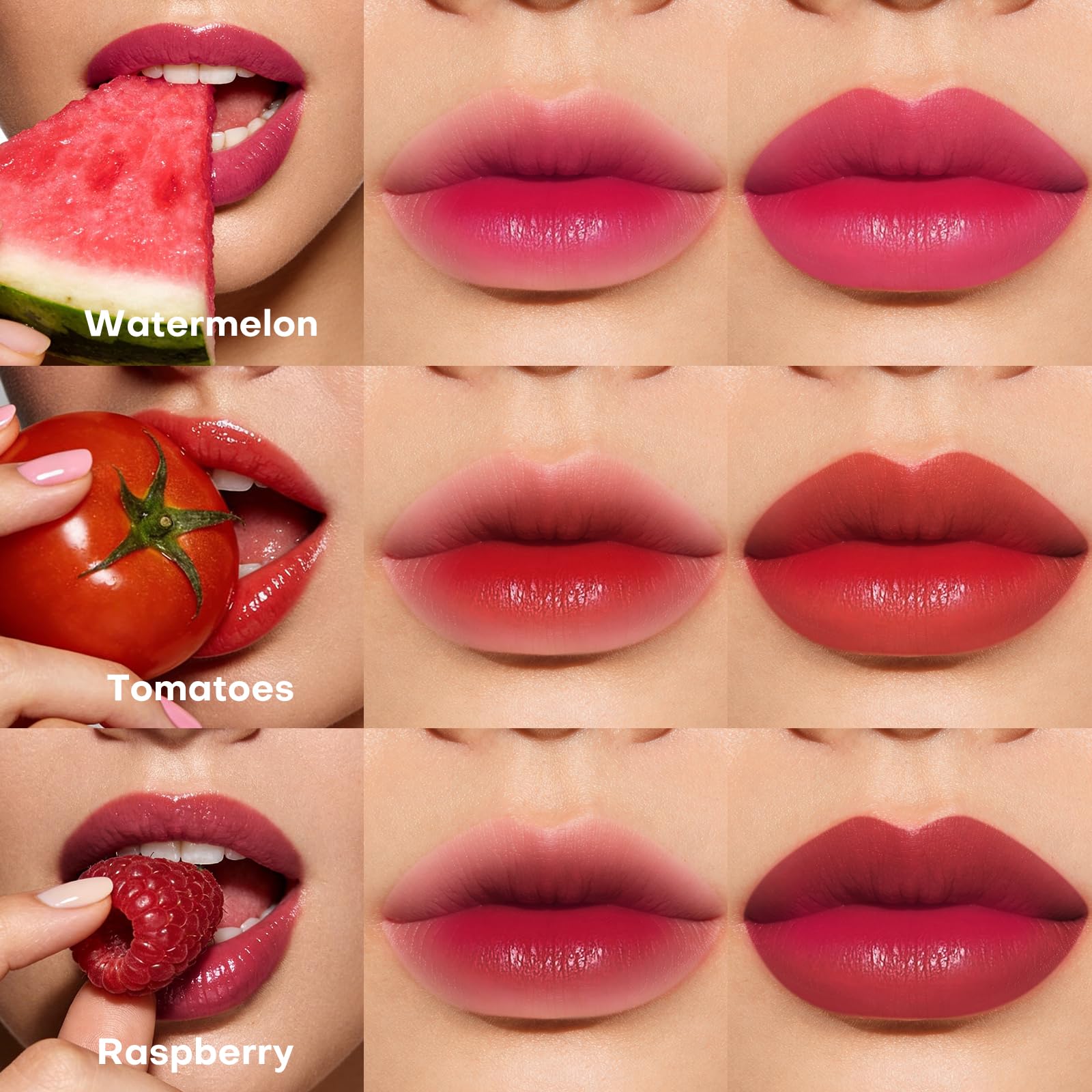 bayfree Lip Tint Stain Set, 2 PCS Korean Water Tint Lightweight Non-sticky, Waterproof Long Lasting Liquid Blush & Lip Stain, Transfer-Proof, Matte Finish Lip Color Makeup (made into jam)
