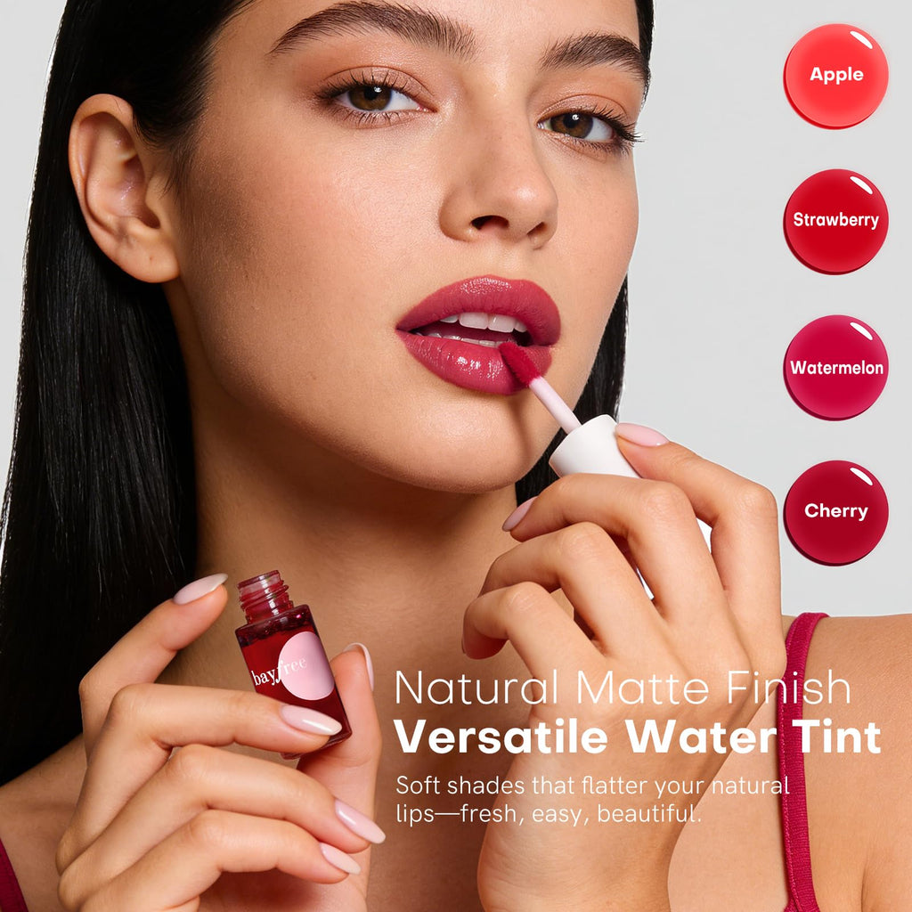 bayfree Lip Tint Stain Set, 2 PCS Korean Water Tint Lightweight Non-sticky, Waterproof Long Lasting Liquid Blush & Lip Stain, Transfer-Proof, Matte Finish Lip Color Makeup (made into jam)