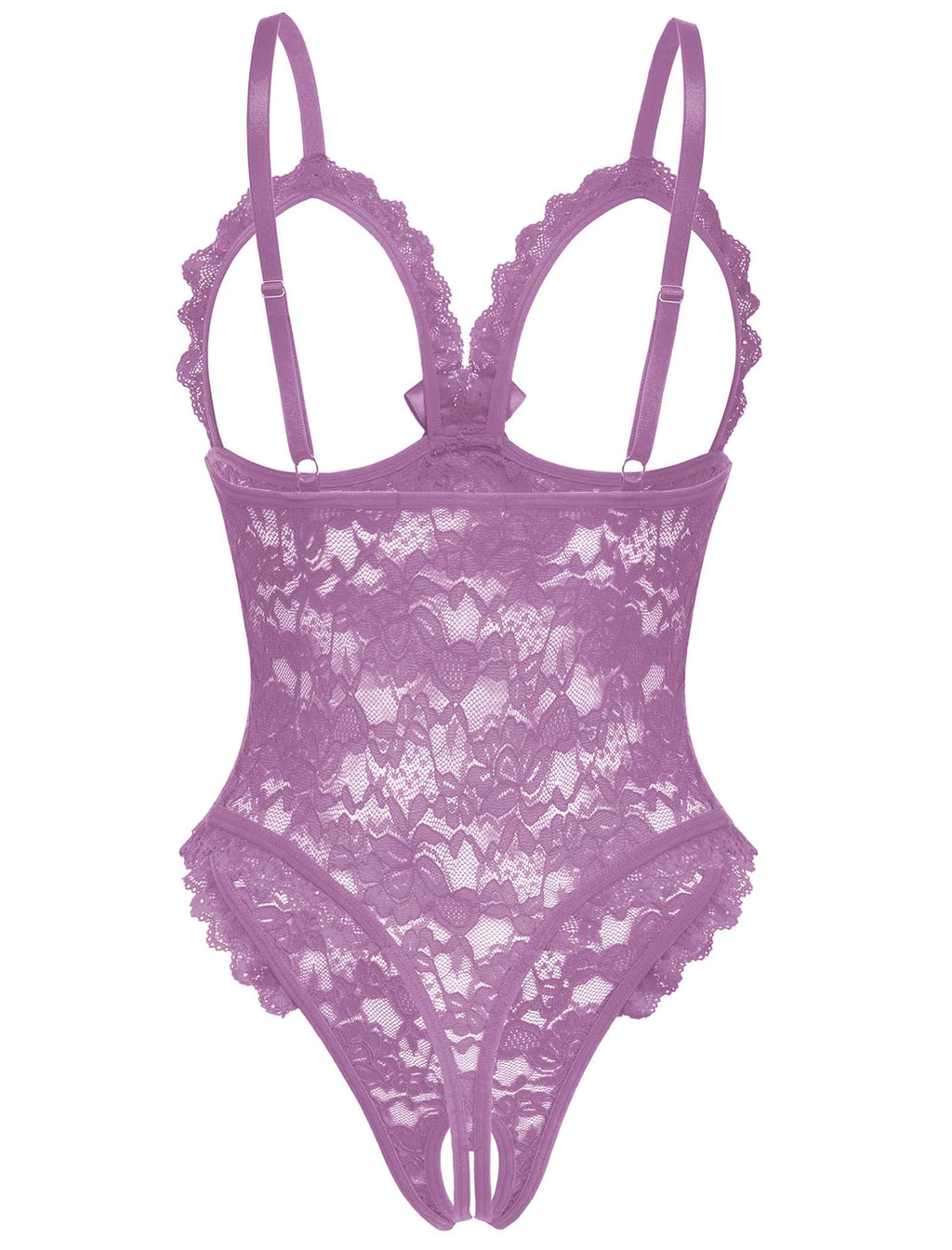 Avidlove One Piece Lingerie Sexy Teddy Ruffle V Neck Bodysuit Lace Nightie