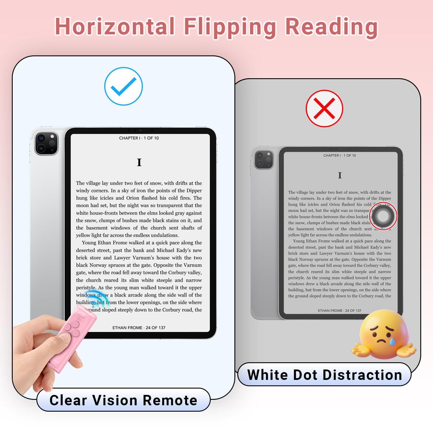 MILOUZ Remote Control Scrolling for Tiktok with Phone Stand,Page Turner for Kindle App E-Book,Bluetooth Camera Shutter Remote for iPhone, Android,iOS,iPad,Tablet (Purple)