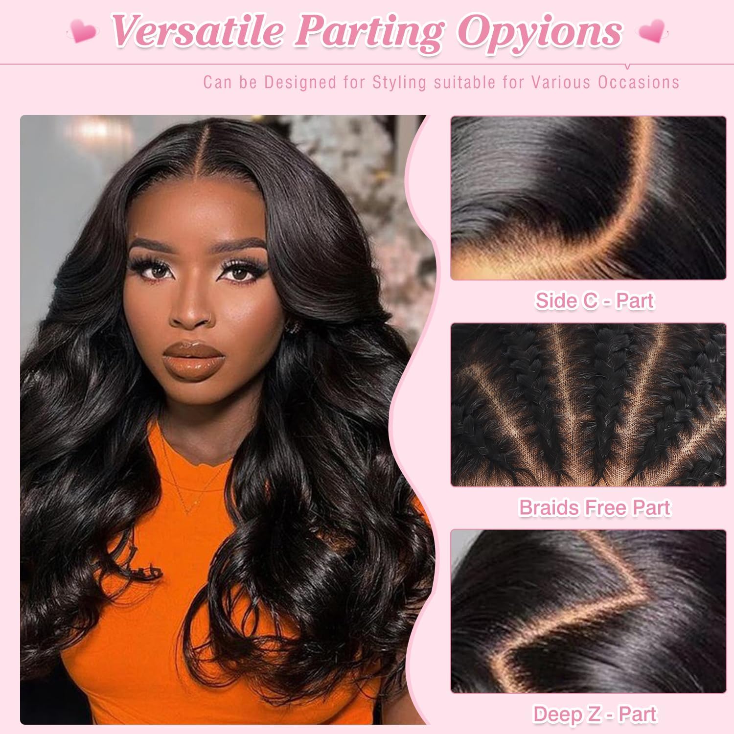 30 Inch 13x6 Body Wave Lace Front Wigs Human Hair Pre Plucked 220% Density Thick Real Virgin Human Hair Wig Invisilbe Hairline Tiny Knots Body Wave HD Lace Frontal Wigs 3X Longer Lifespan