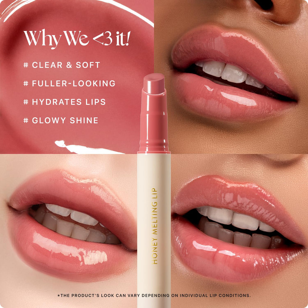 Nature Republic HONEY MELTING LIP (02 FIG) SOFT LIP STICK, Hydrating Gloss, Moisturizing balms, Sheer tint, Shine & Nude, Glowy Finish, korean make up