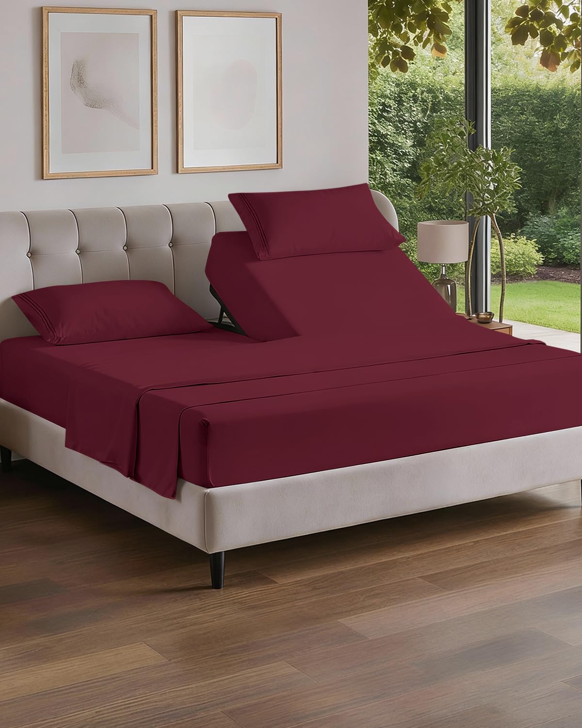 Queen Size 4 Piece Sheet Set - Comfy Breathable & Cooling Sheets - Hotel Luxury Bed Sheets for Women & Men - Deep Pockets, Easy-Fit, Extra Soft and Wrinkle Free Sheets - White Oeko-Tex Bed Sheet Set