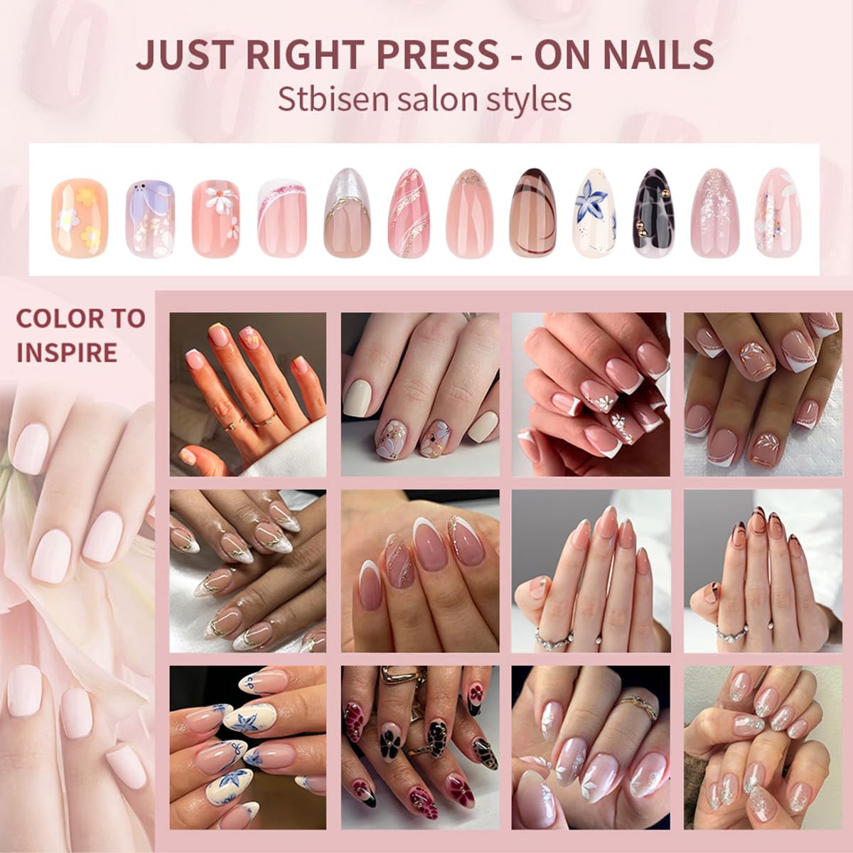 Summer French Press On Nails Short Almond, Cute Nude Pink Fake Nails with White French Tip & Brown Dot Detail, Glossy Gel Acrylic Stick On Nails, Perfect for Daily Wear & Gifts, New Packaging, 32PCS