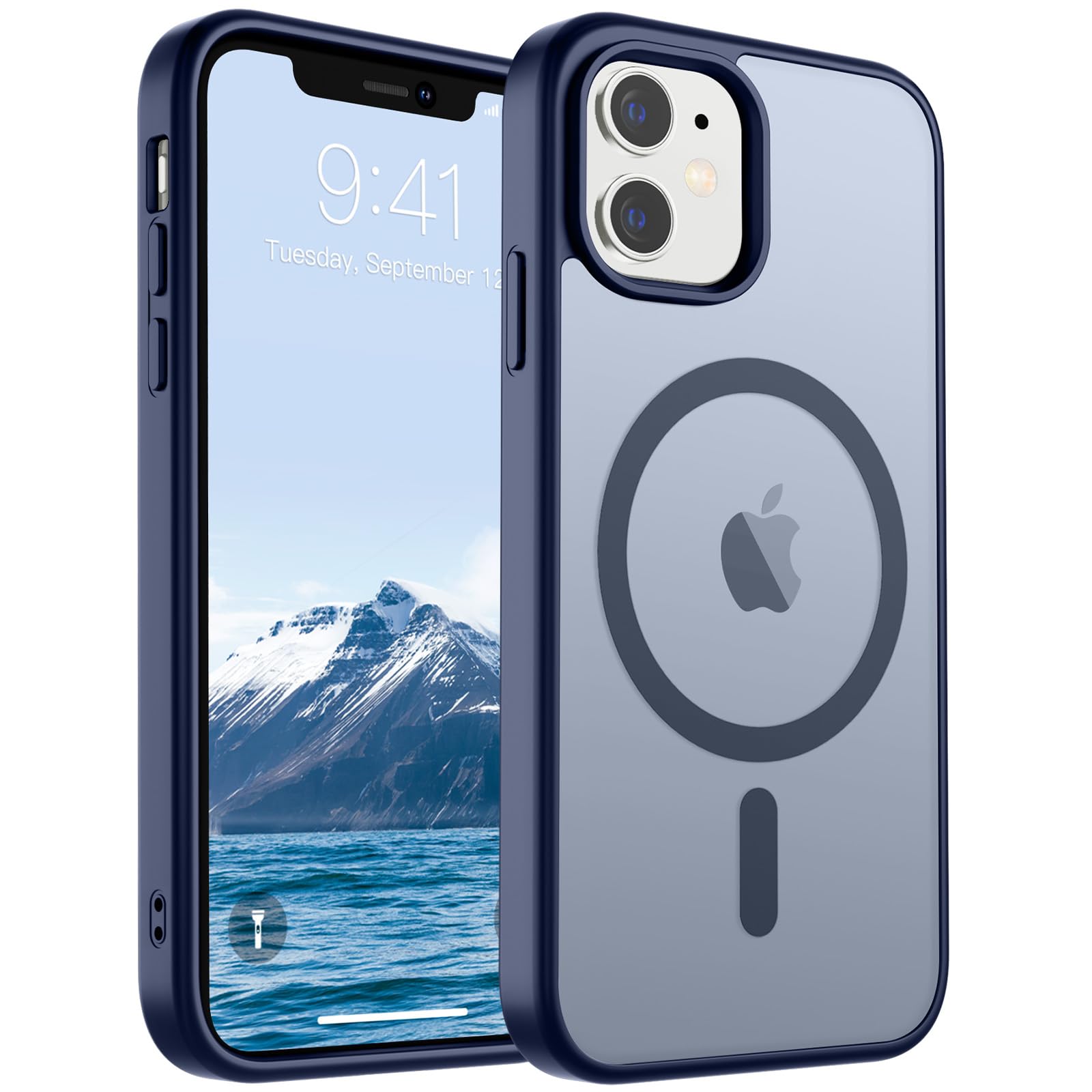 SUPFINE Magnetic for iPhone 17 Pro Max Case (Compatible with MagSafe)(Military Grade Drop Protection) Translucent Matte Shockproof with Anti-Fingerprint Phone Cover, Black