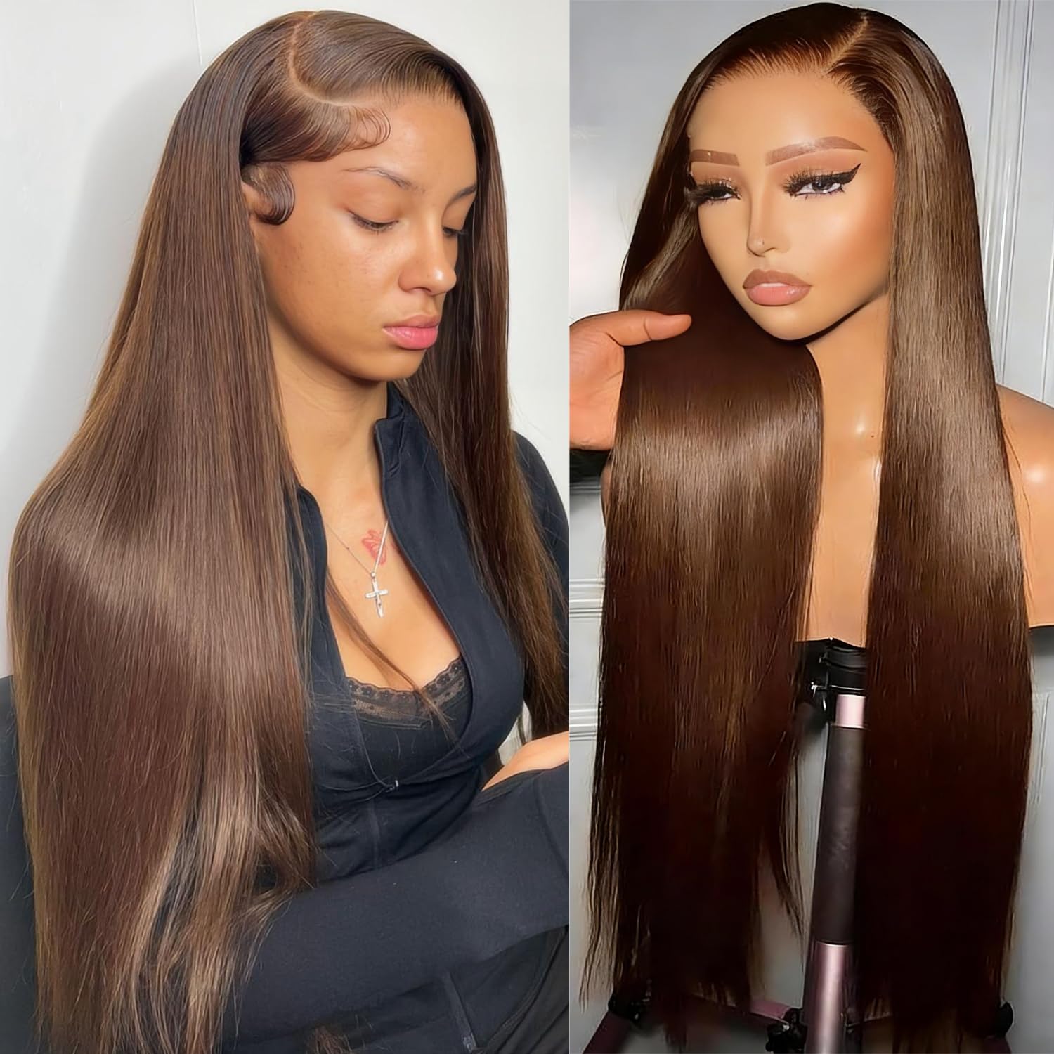 GZX 26 Inch 613 Lace Front Wig Human Hair 13X4 Blonde Straight HD Transparent Lace Frontal Wigs Human Hair Pre Plucked with Baby Hair 180% Density Blonde Glueless Wigs Human Hair