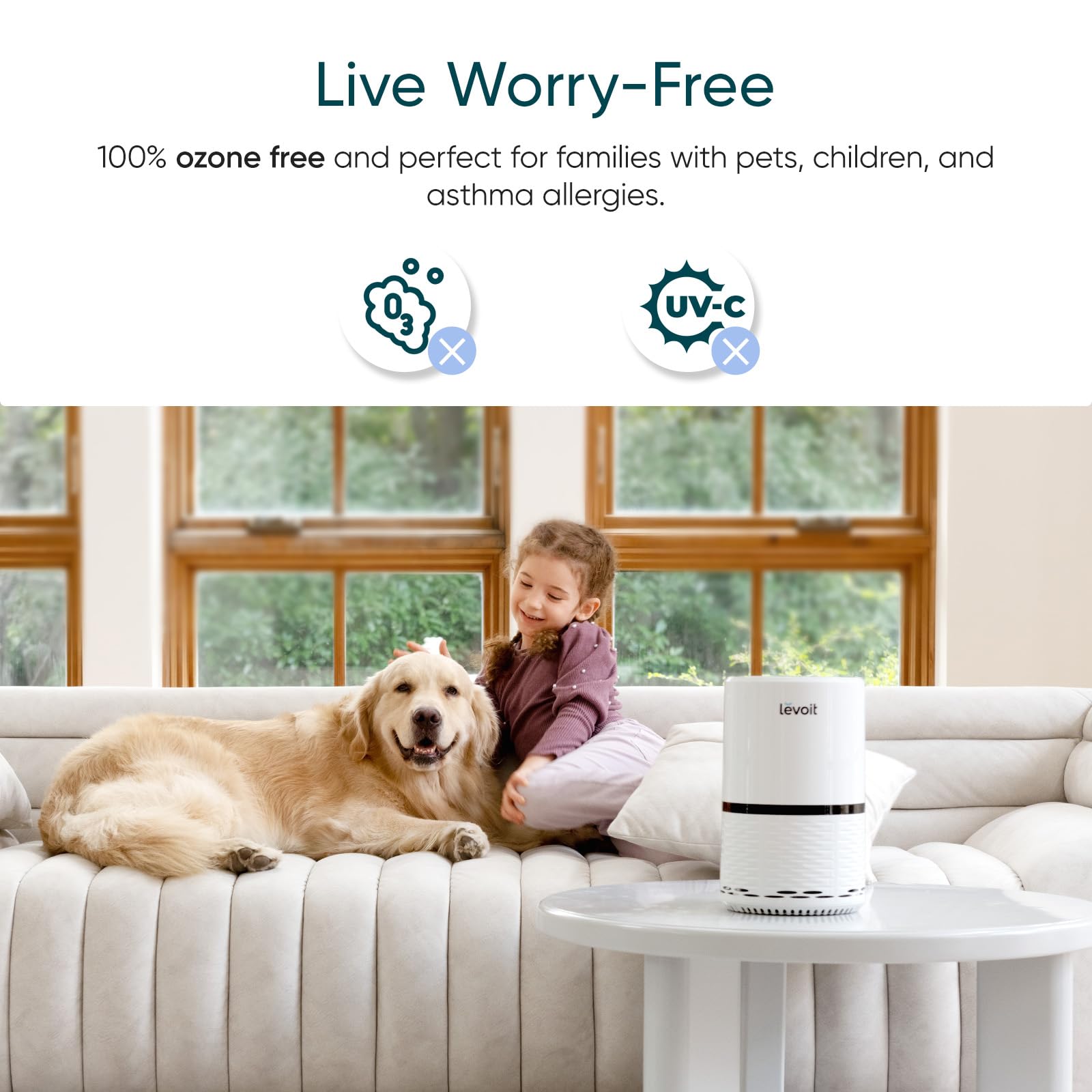 LEVOIT Air Purifiers for Bedroom Home Dorm, AHAM VERIFIDE, 3-in-1 Filter Cleaner With Aroma Pad, Filters Smoke, Allergens, Pet Dander, Odor, Dust, Office, Desktop, Core Mini-P, White