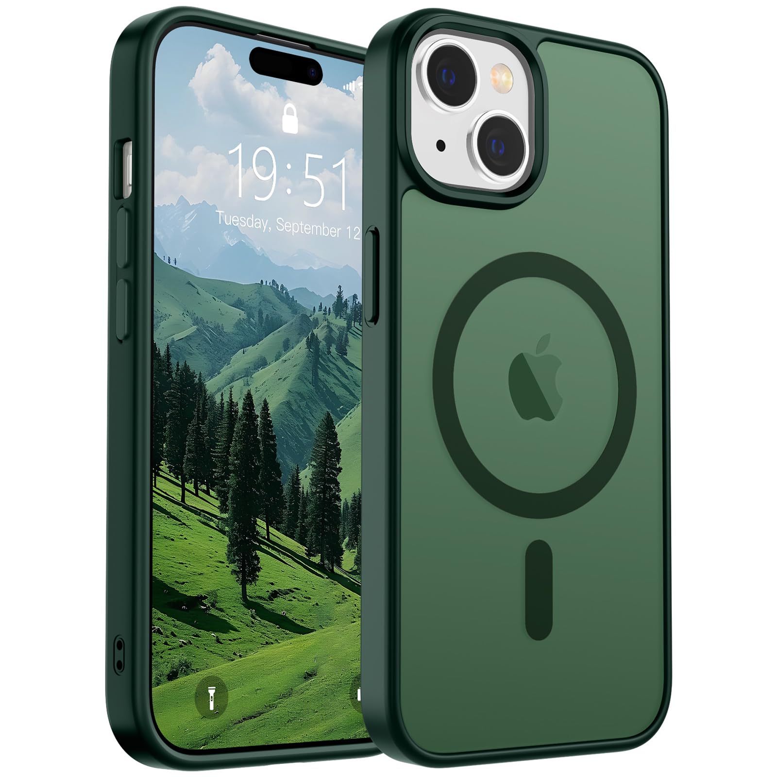 SUPFINE Magnetic for iPhone 17 Pro Max Case (Compatible with MagSafe)(Military Grade Drop Protection) Translucent Matte Shockproof with Anti-Fingerprint Phone Cover, Black