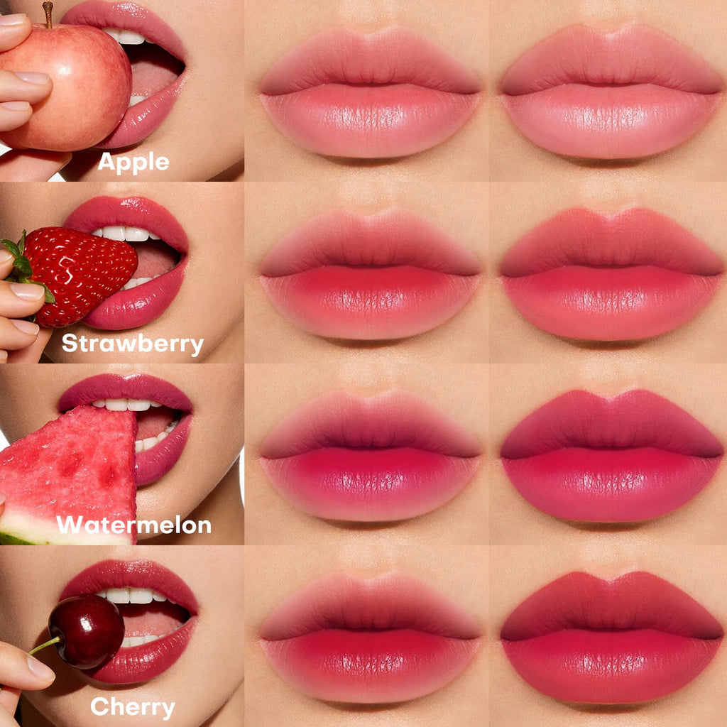 bayfree Lip Tint Stain Set, 2 PCS Korean Water Tint Lightweight Non-sticky, Waterproof Long Lasting Liquid Blush & Lip Stain, Transfer-Proof, Matte Finish Lip Color Makeup (made into jam)