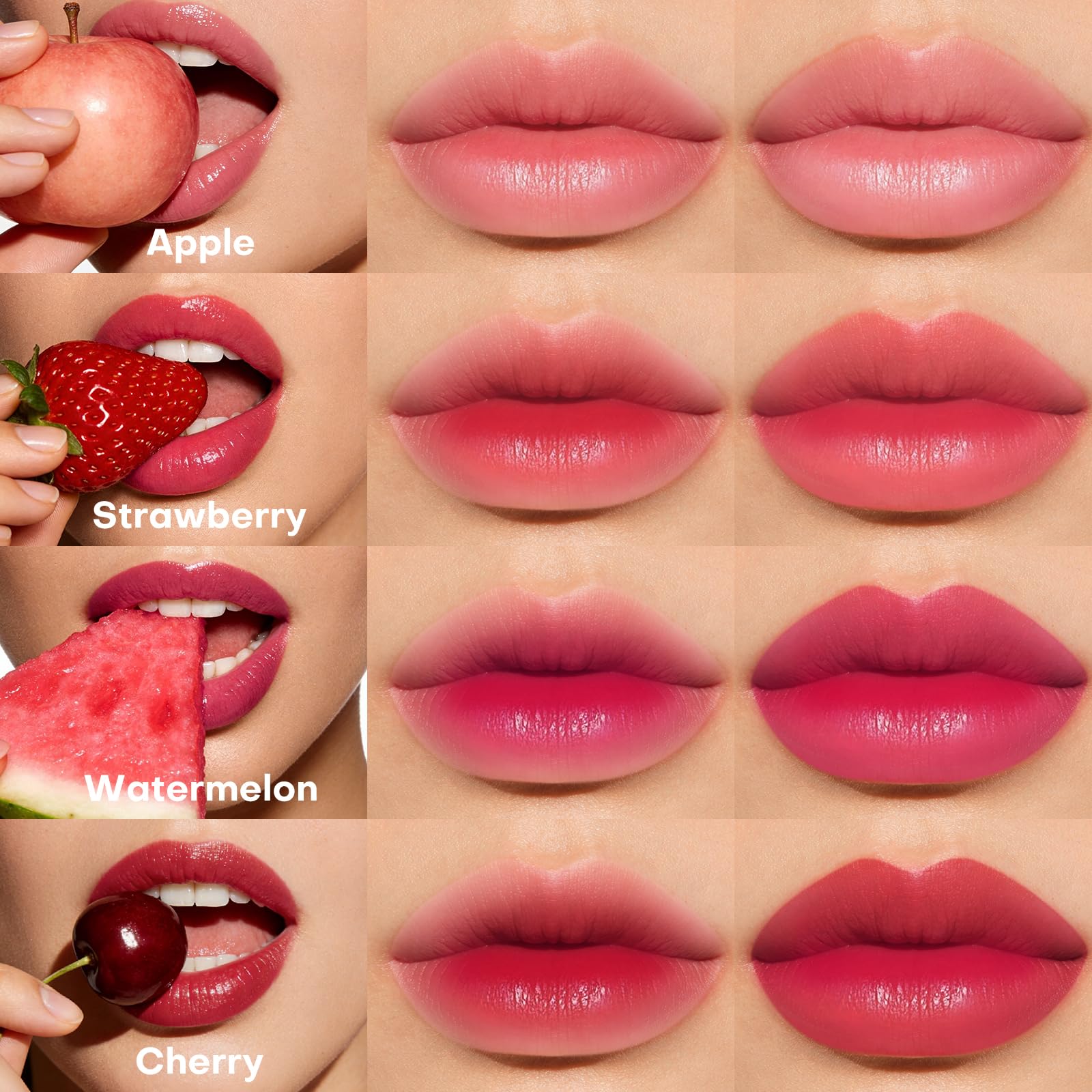 bayfree Lip Tint Stain Set, 2 PCS Korean Water Tint Lightweight Non-sticky, Waterproof Long Lasting Liquid Blush & Lip Stain, Transfer-Proof, Matte Finish Lip Color Makeup (made into jam)