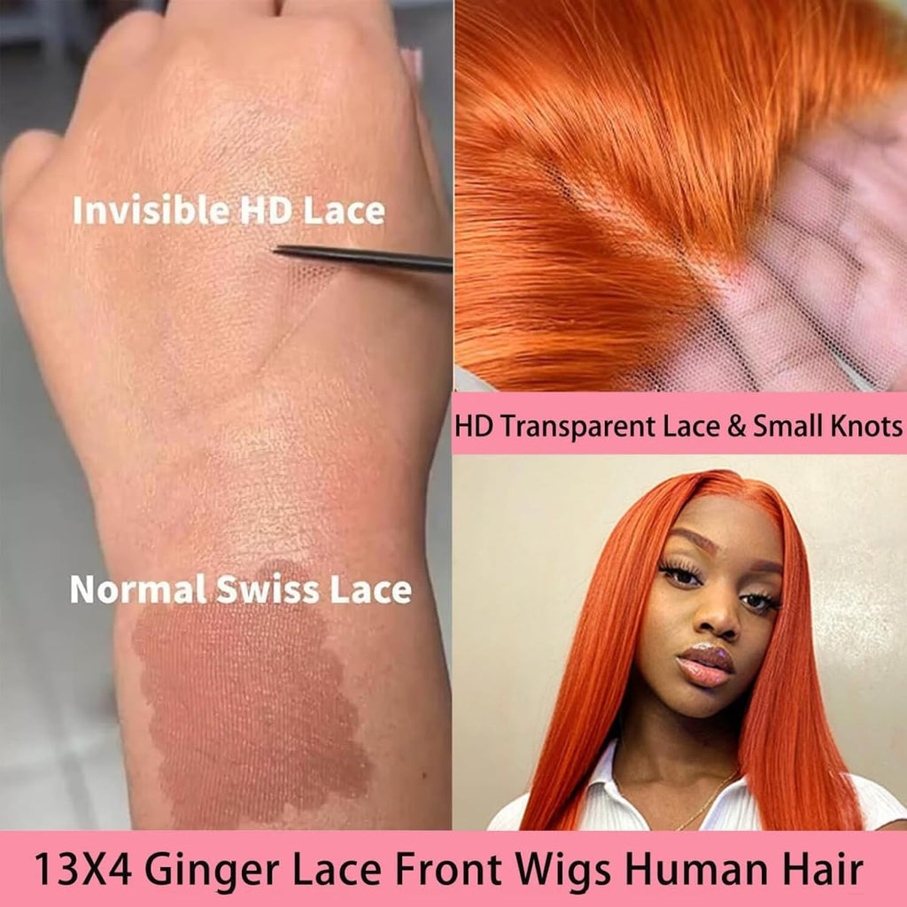 TTSMINS 13x6 Lace Front Wigs Human Hair for Women 180 Density HD Transparent 28 Inch Straight Lace Front Wigs Human Hair Pre Plucked Glueless Lace Frontal Wigs Natural Black Color