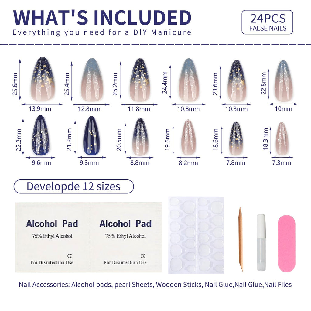 Summer French Press On Nails Short Almond, Cute Nude Pink Fake Nails with White French Tip & Brown Dot Detail, Glossy Gel Acrylic Stick On Nails, Perfect for Daily Wear & Gifts, New Packaging, 32PCS