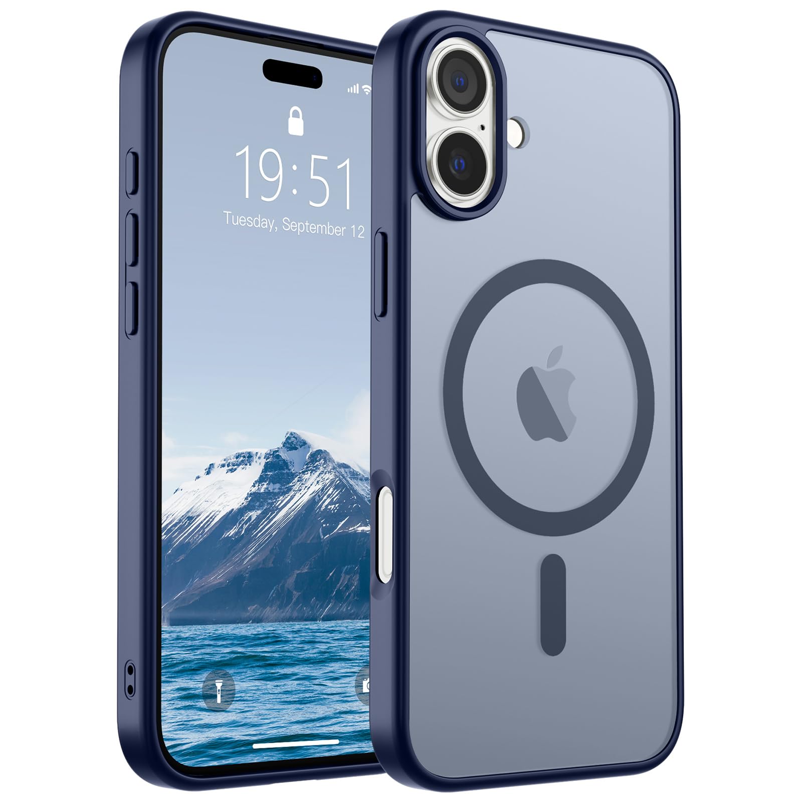 SUPFINE Magnetic for iPhone 17 Pro Max Case (Compatible with MagSafe)(Military Grade Drop Protection) Translucent Matte Shockproof with Anti-Fingerprint Phone Cover, Black