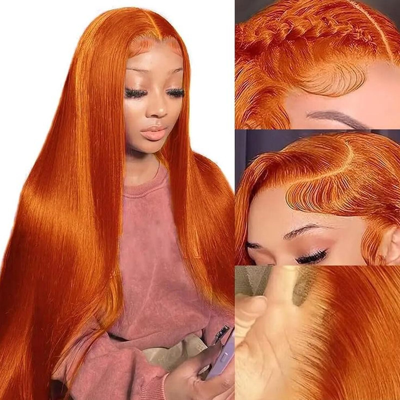 Fiumer Burgundy Wig Human Hair 28inch 13x6 HD Transparent Lace Straight 99J Red Human Hair Wig Colored Reddish Brown Lace Frontal Wigs 180% Density Pre Plucked