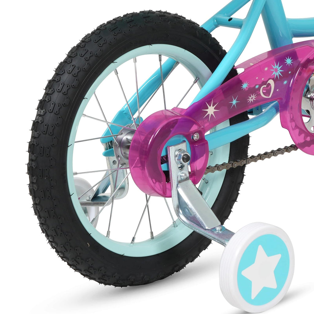 WEIZE Girls Bike for 3-12 Years Old Kids, 14 16 20 Inch Kids Bike with Training Wheels, Streamers, Basket and Doll Seat, Children Bicycles with Coaster Brake, Multiple Colors