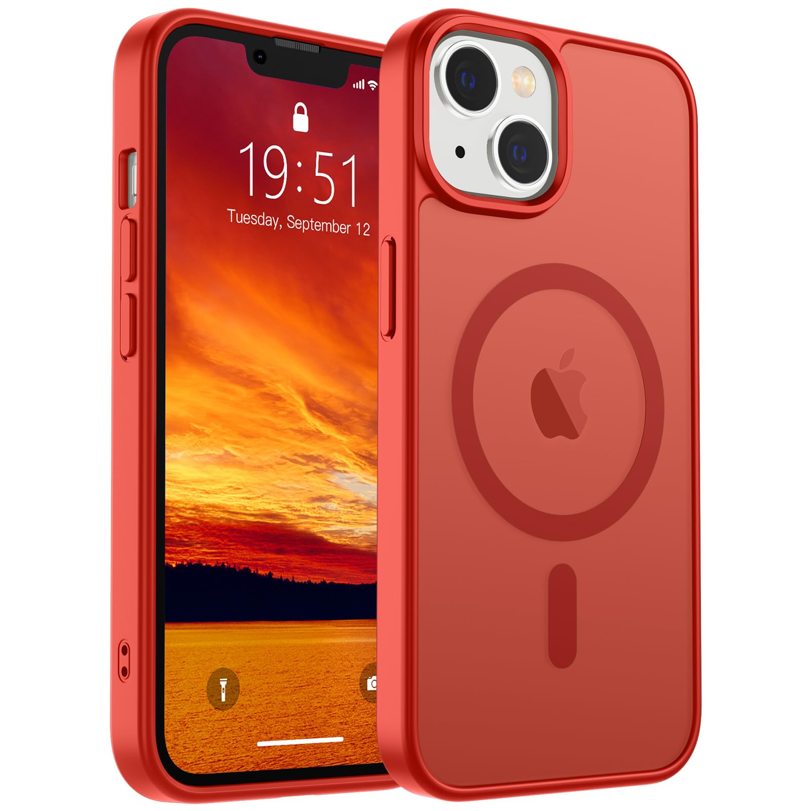 SUPFINE Magnetic for iPhone 17 Pro Max Case (Compatible with MagSafe)(Military Grade Drop Protection) Translucent Matte Shockproof with Anti-Fingerprint Phone Cover, Black