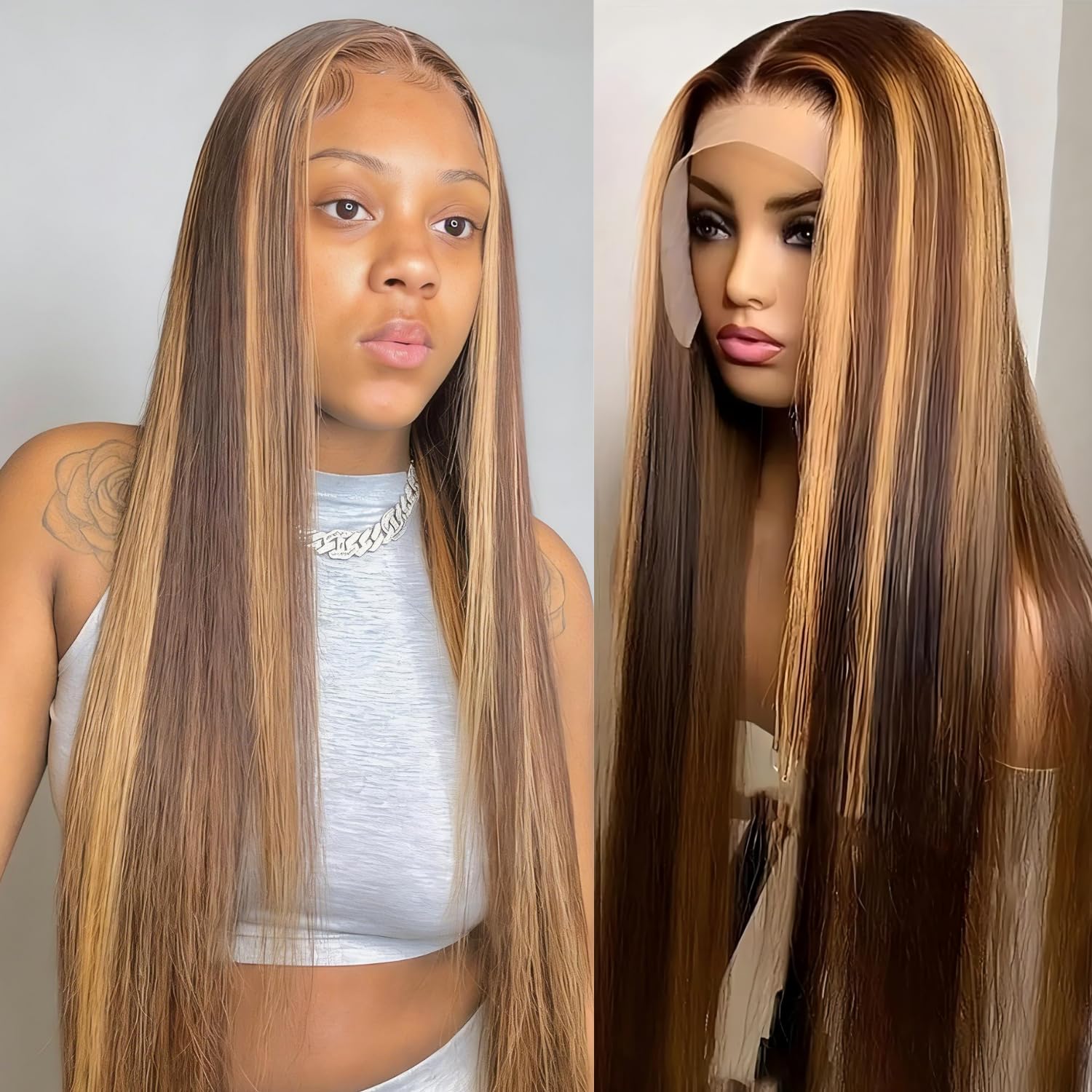 GZX 26 Inch 613 Lace Front Wig Human Hair 13X4 Blonde Straight HD Transparent Lace Frontal Wigs Human Hair Pre Plucked with Baby Hair 180% Density Blonde Glueless Wigs Human Hair