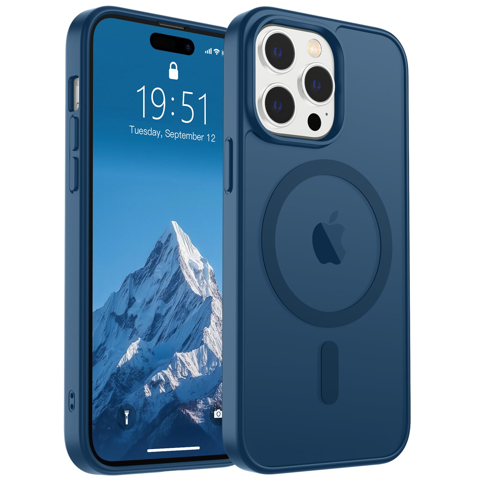SUPFINE Magnetic for iPhone 17 Pro Max Case (Compatible with MagSafe)(Military Grade Drop Protection) Translucent Matte Shockproof with Anti-Fingerprint Phone Cover, Black