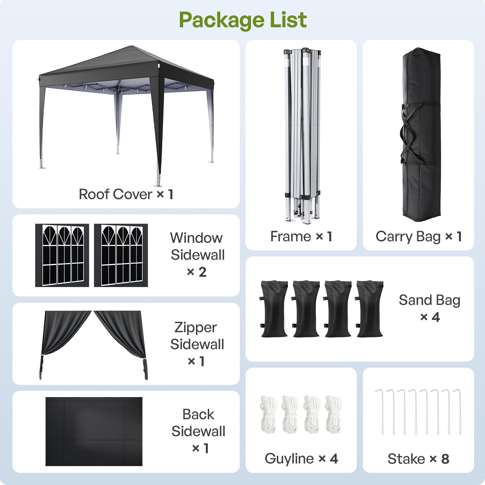 Driftalia 10x10 Pop Up Canopy with Sidewalls, Outdoor Instant Canopy Tent with Carry Bag for Commercial Events, Camping, Backyard Parties - White