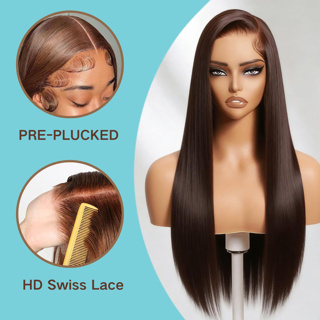 GZX 26 Inch 613 Lace Front Wig Human Hair 13X4 Blonde Straight HD Transparent Lace Frontal Wigs Human Hair Pre Plucked with Baby Hair 180% Density Blonde Glueless Wigs Human Hair