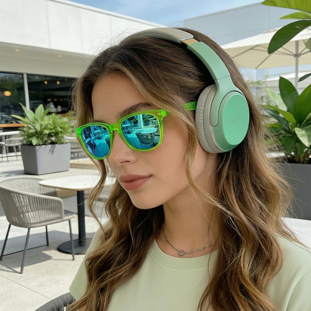 Myiaur Polarized Sunglasses for Women, Square Mirrored Trendy Shades with UV Protection Reduce Glare Sun Glasses