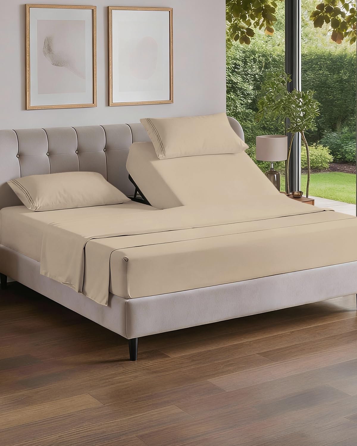Queen Size 4 Piece Sheet Set - Comfy Breathable & Cooling Sheets - Hotel Luxury Bed Sheets for Women & Men - Deep Pockets, Easy-Fit, Extra Soft and Wrinkle Free Sheets - White Oeko-Tex Bed Sheet Set