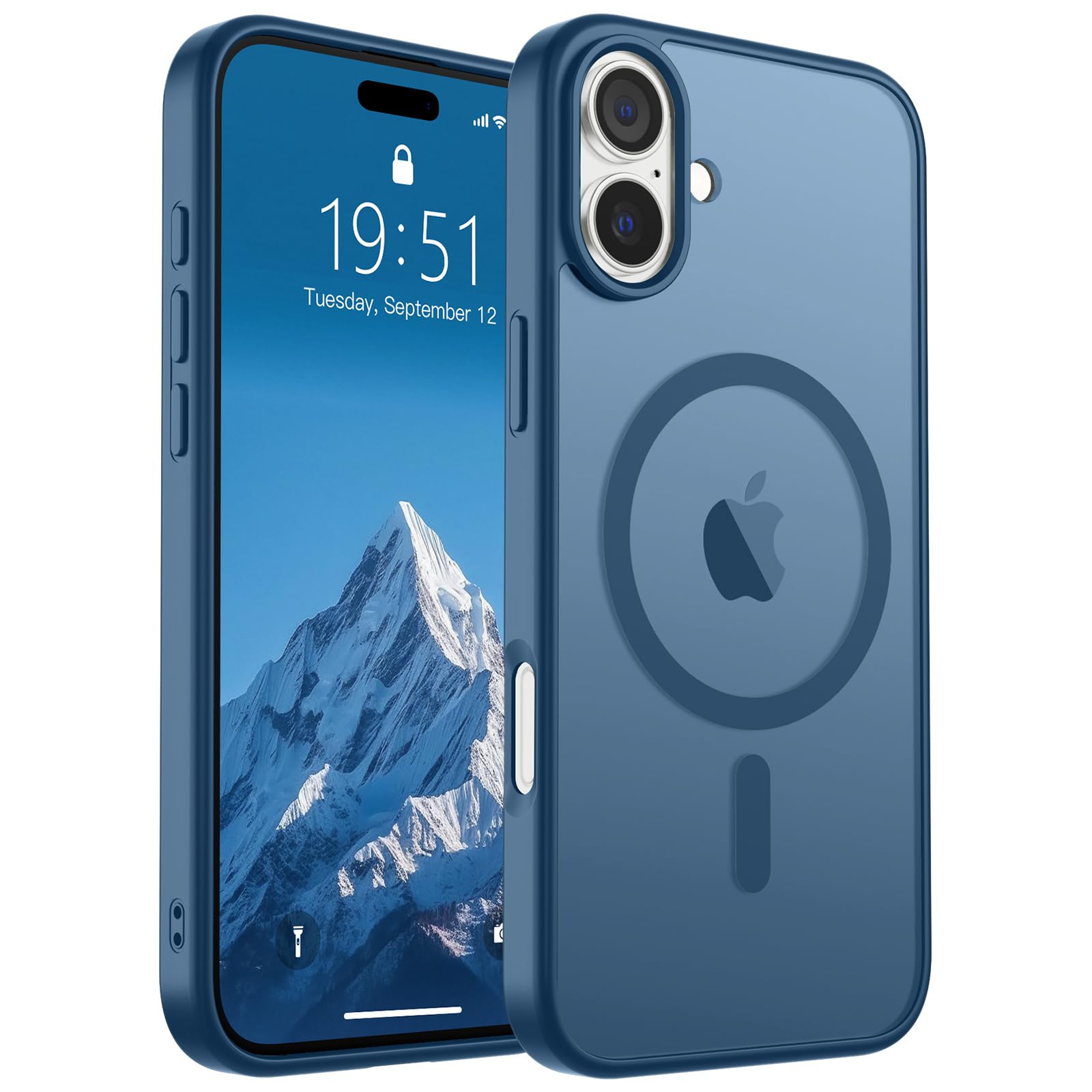 SUPFINE Magnetic for iPhone 17 Pro Max Case (Compatible with MagSafe)(Military Grade Drop Protection) Translucent Matte Shockproof with Anti-Fingerprint Phone Cover, Black
